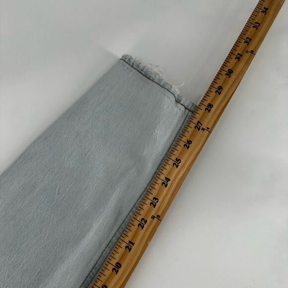 Abercrombie 90s Straight Ultra High‎ Rise Distressed Light Wash 4S - Picture 12 of 13